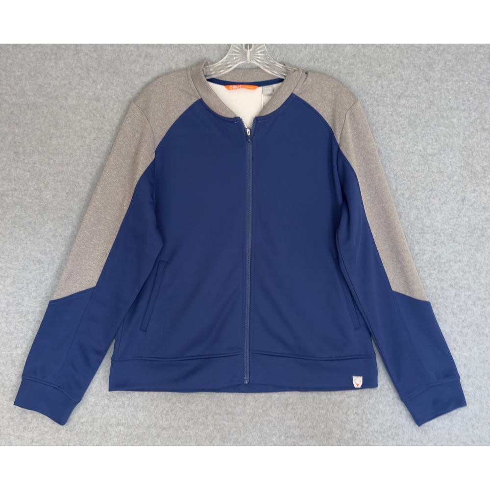 NEW! Cutter & Buck Full Zip Jacket Youth Boys XL Blue Gray Lightweight C-Buck